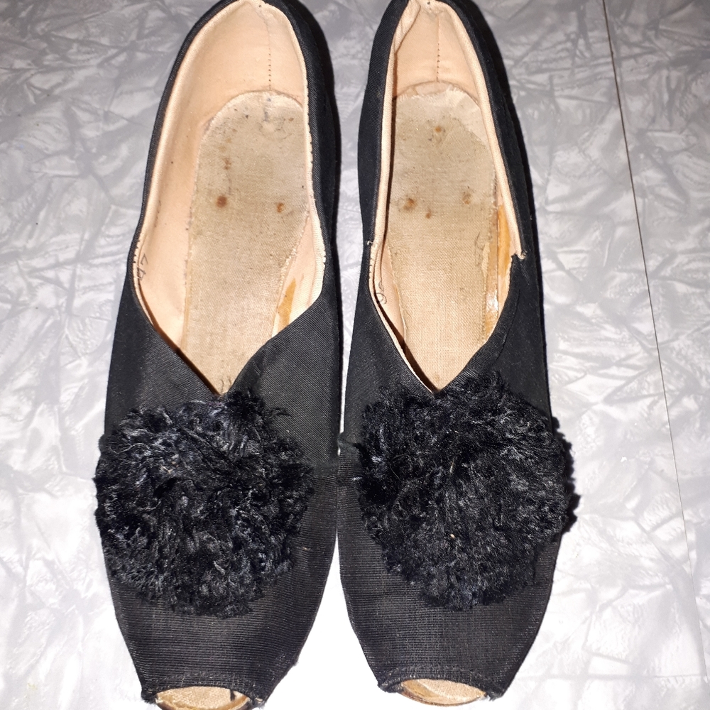 Rare vintage 1930's silk house shoe